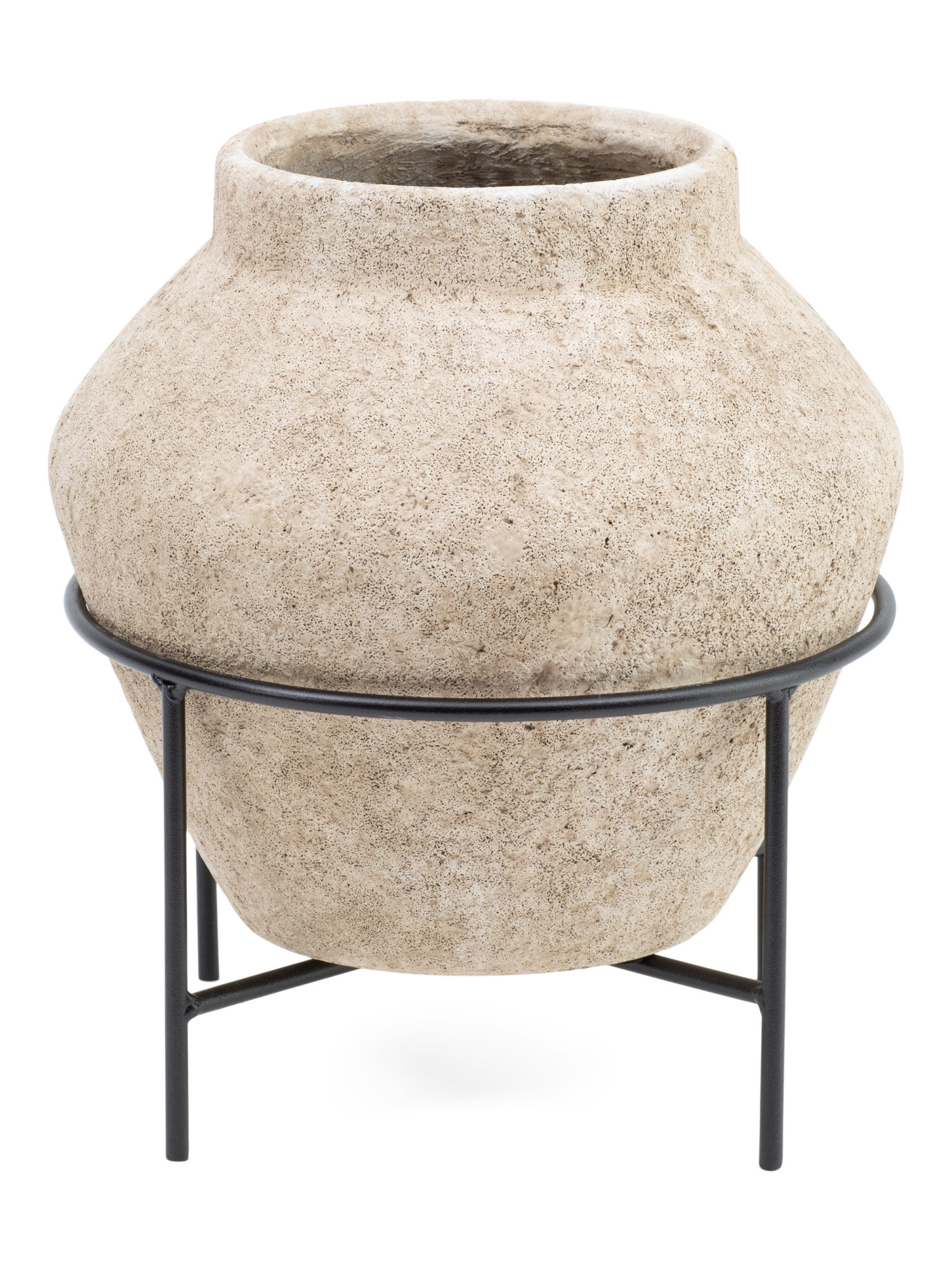 11.75in Outdoor Terracotta Planter With Metal Base | Marshalls