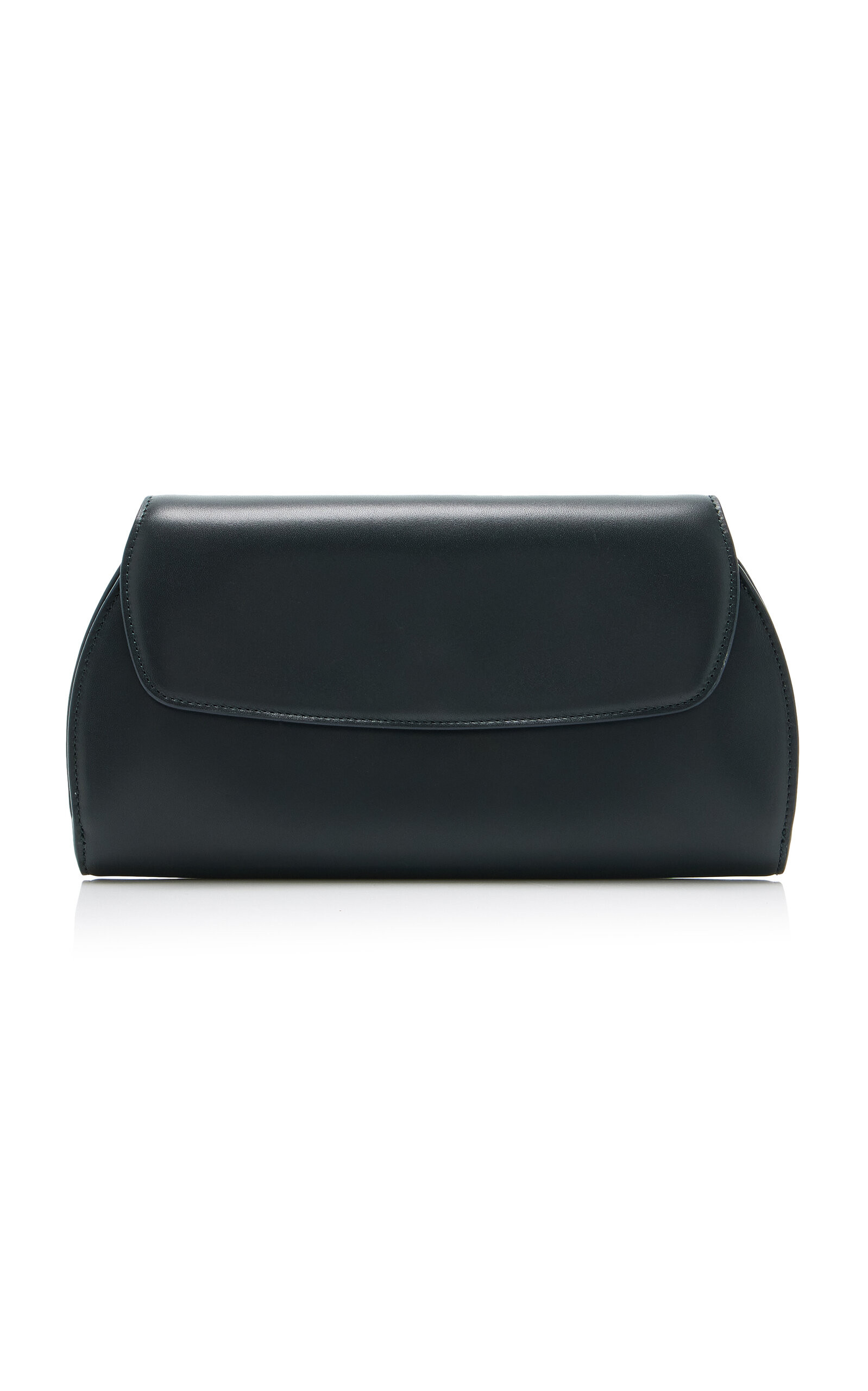 The Row Curved Leather Clutch - Moda Operandi | Moda Operandi (Global)