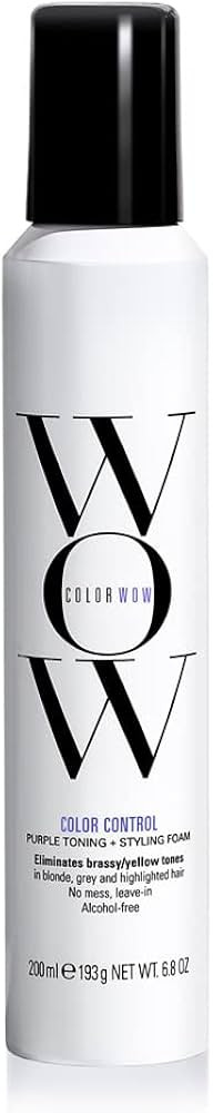 COLOR WOW Color Control Purple Toning + Styling Foam – Instantly rids Blonde & Gray hair of bra... | Amazon (US)