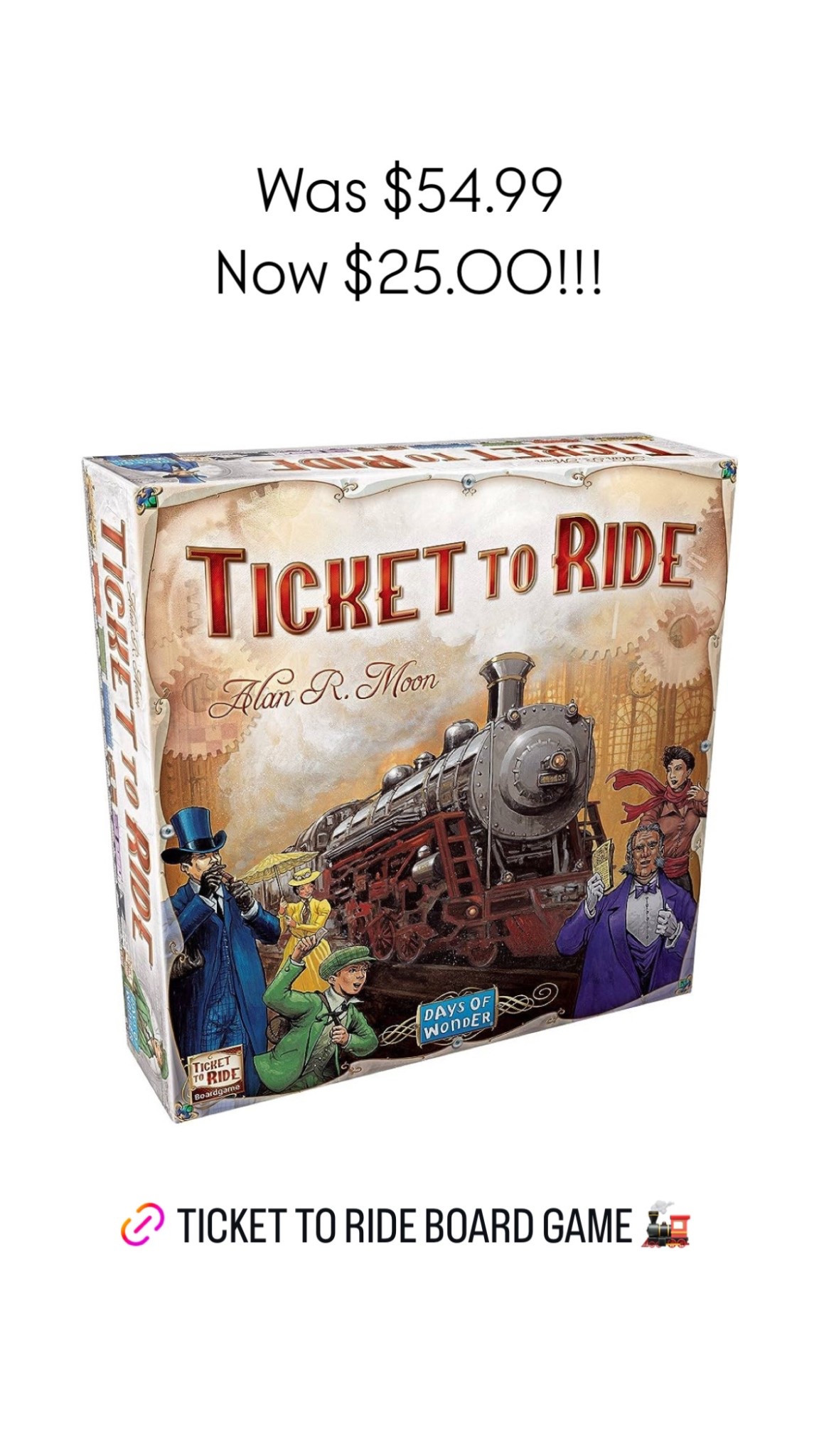Don’t miss this daily deal! Ticket to Ride board game on a great deal now! 🚂 

#LTKParties #LTKSaleAlert #LTKFamily