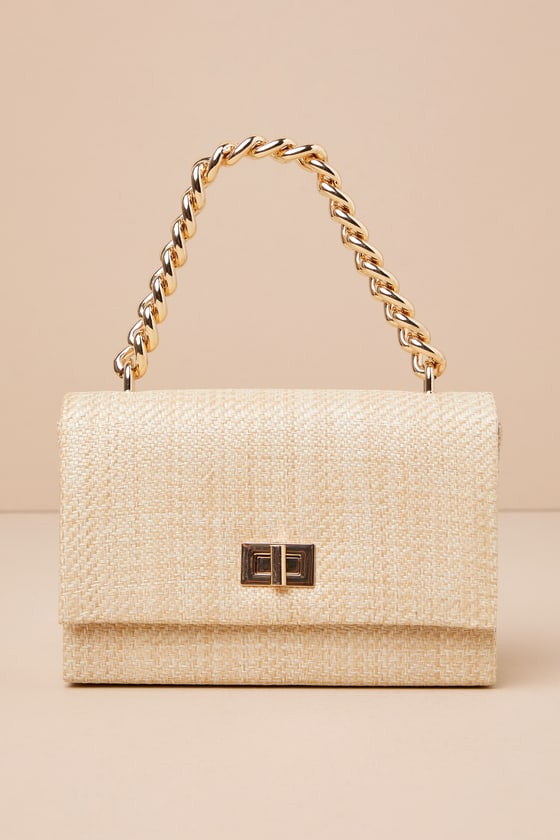 Sorrento Beige Woven Raffia Mini Handbag | Lulus
