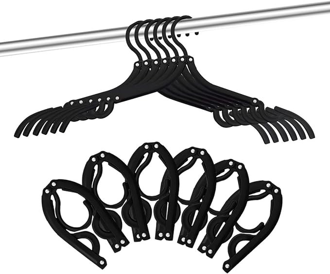 24 Pcs Travel Hangers - Portable Folding Clothes Hangers Travel Accessories Foldable Clothes Dryi... | Amazon (US)
