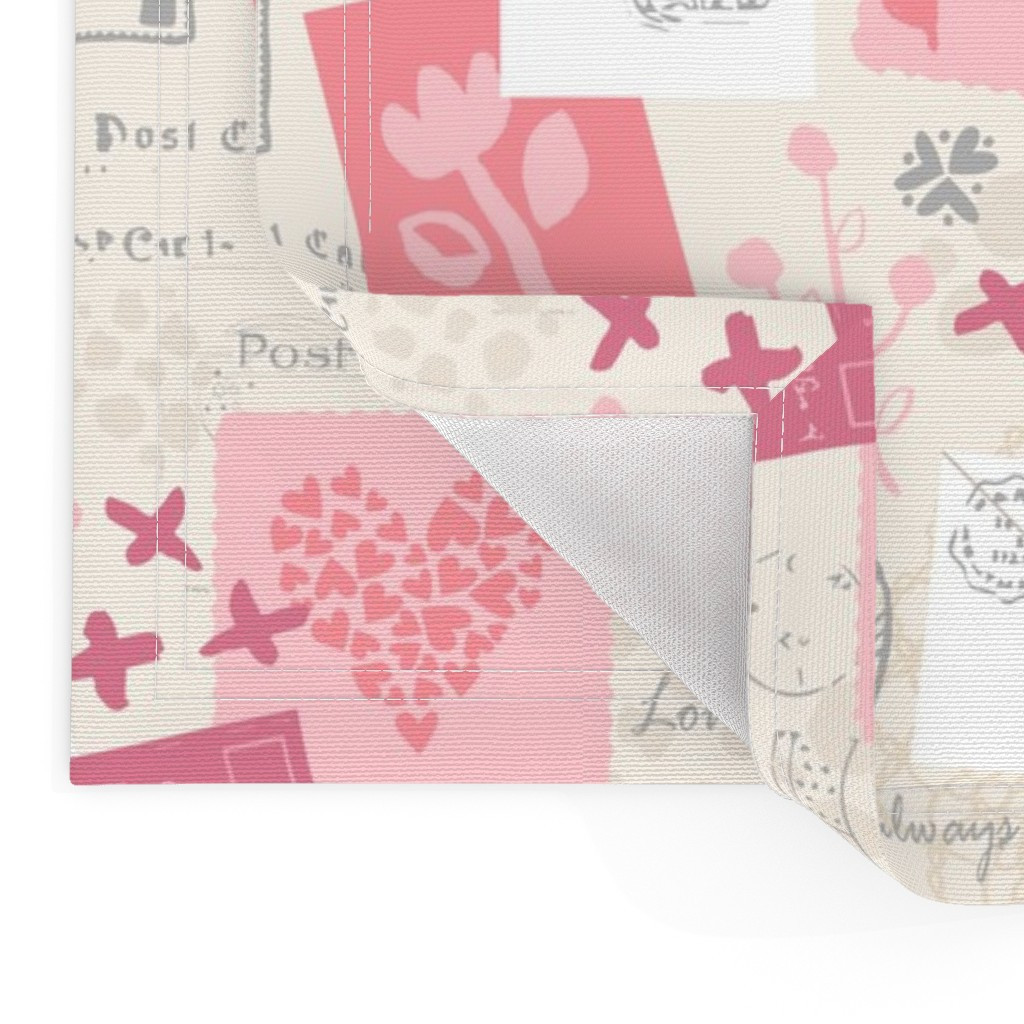Placemat in Love Letters - Valentines | Spoonflower