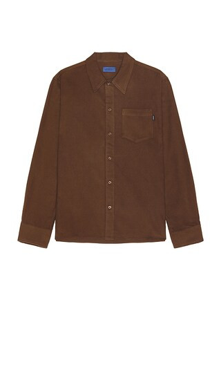 Broome Flannel Long Sleeve Shirt in Coffee Bean | Revolve Clothing (Global)
