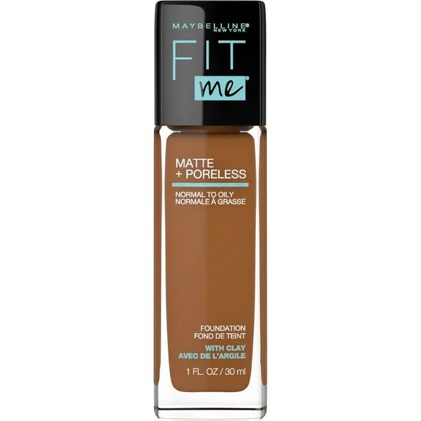 Maybelline Fit Me Matte + Poreless Liquid Foundation Makeup, Mocha, 1 oza | Walmart (US)