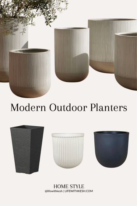 Getting the patio ready for entertaining with these modern outdoor planters. 

#LTKhome #LTKSeasonal #LTKfindsunder100