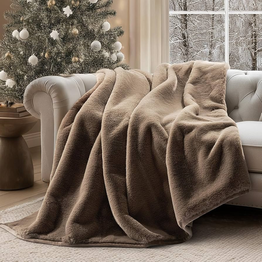 EVERGRACEHOME Ultra Soft Luxury Fluffy Mink Faux Fur Throw Blanket, Thick Warm Fall Winter Blanke... | Amazon (US)