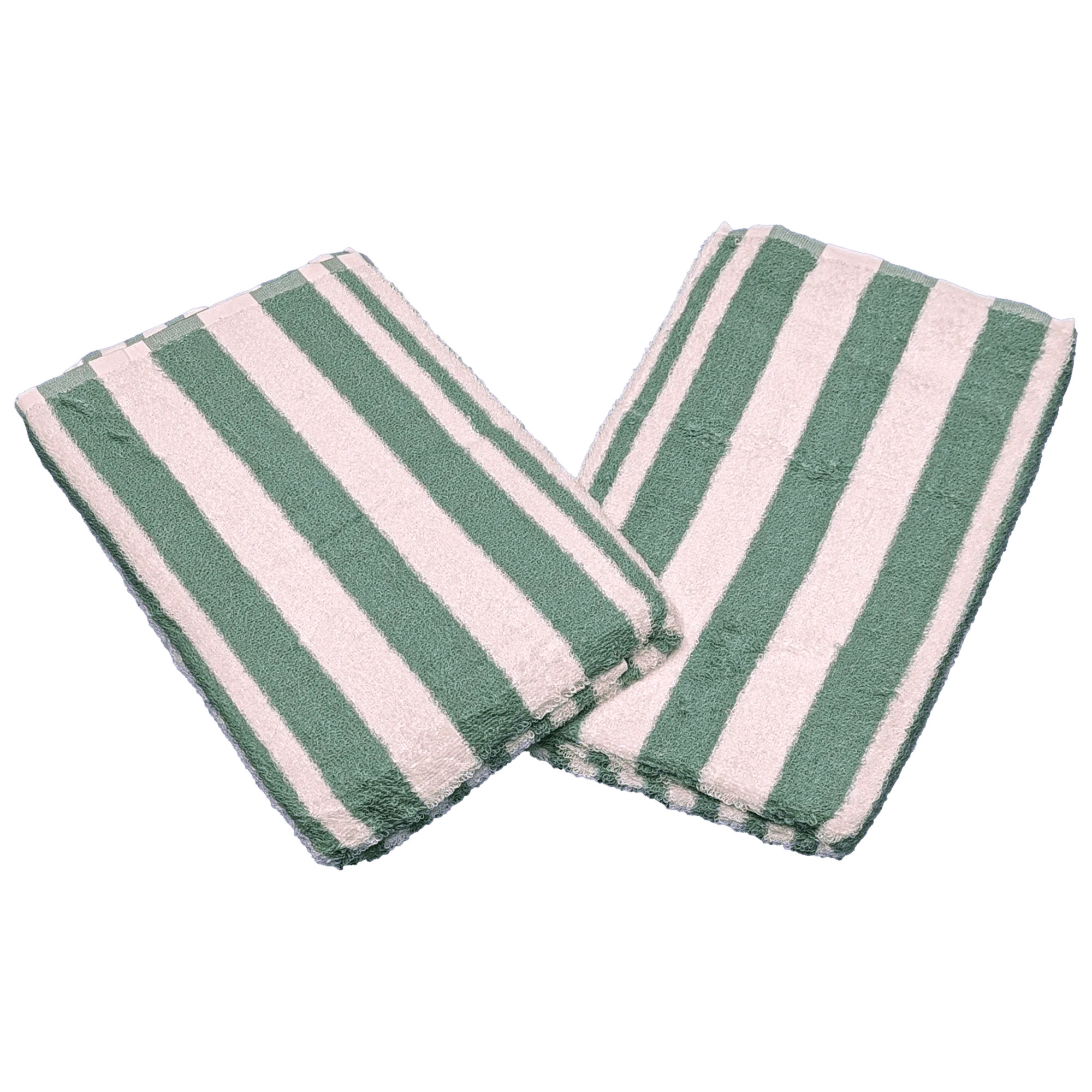 3 Pack Poolside Beach Pool Spa Towels Striped Jade/White 100% Ring Spun Cotton 30" x 70" | Walmart (US)