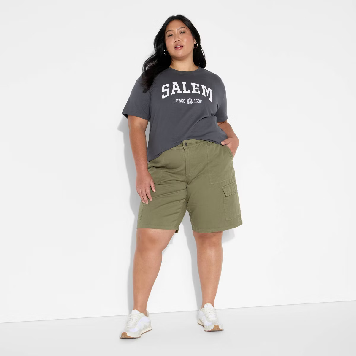 Women's Salem Boyfriend Short Sleeve Graphic T-Shirt - Gray | Target