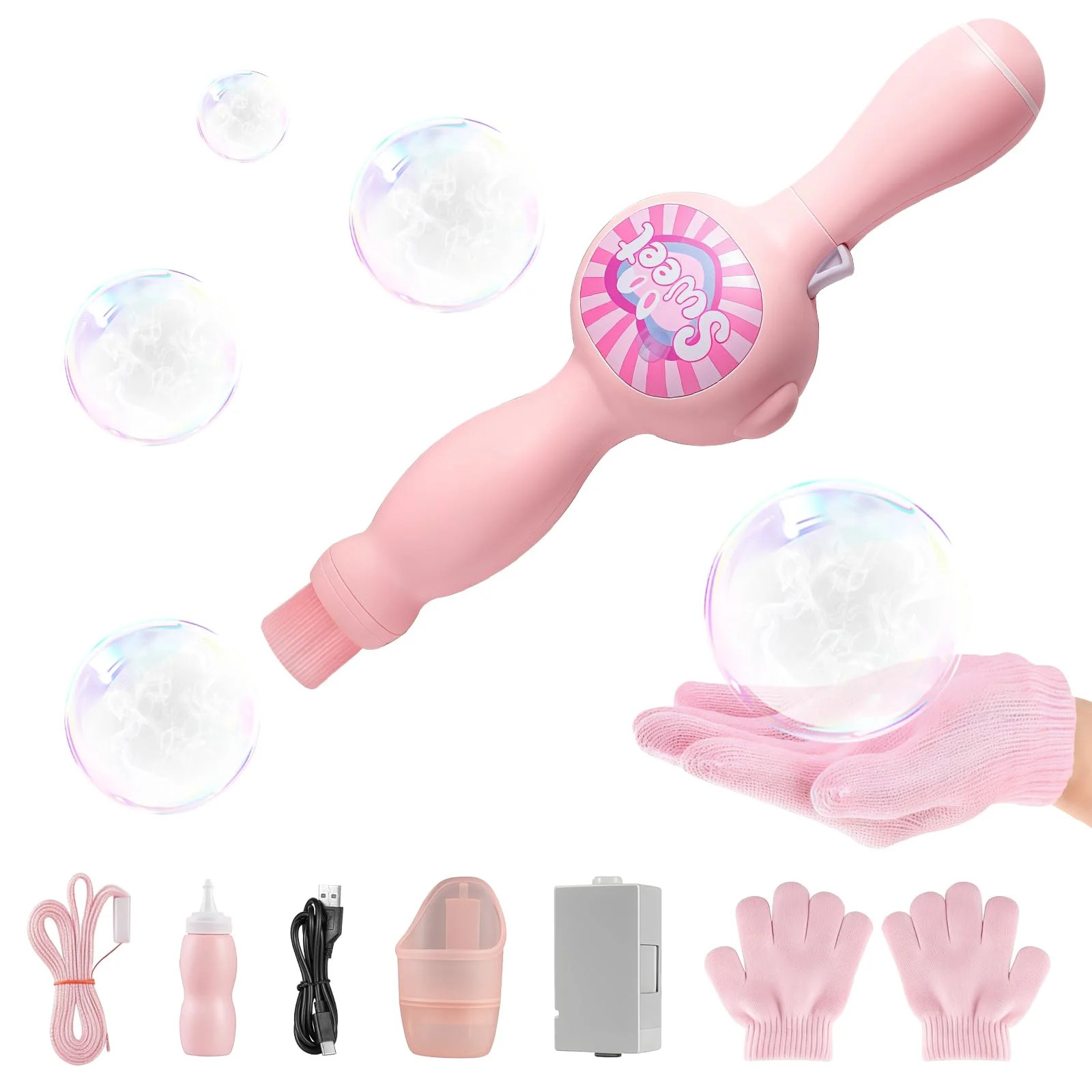 2026 New Fog Bubble Machine, Colorful Lights & Music,Magic Fog Bubble Wand Summer Christmas Birthday - Walmart.com | Walmart (US)