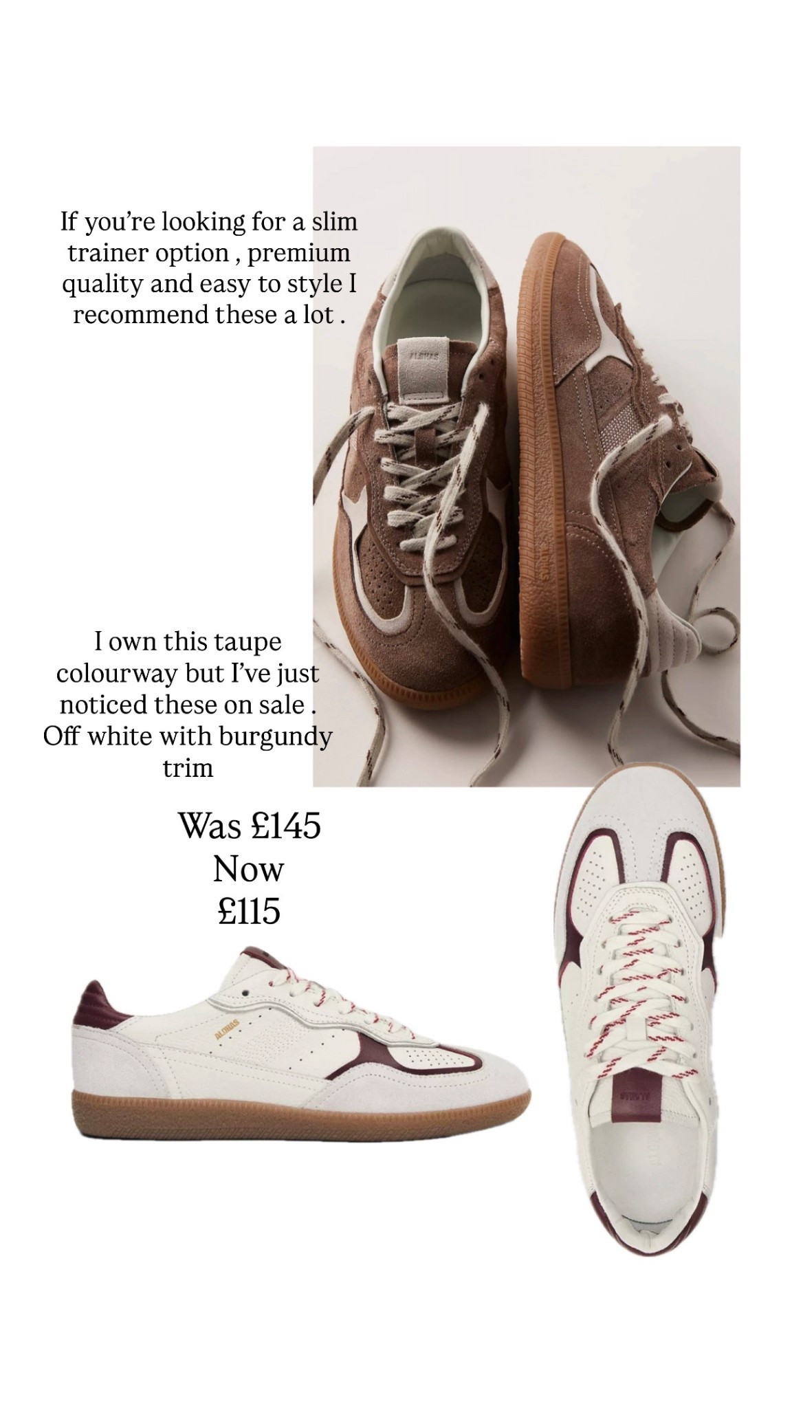 Looking for an alternative premium trainer? 
These are very well made and work well with many outfits - spotted a few on sale …. 

Trainers
Suede trainers 
Alohas 

#LTKuk #LTKshoes #LTKsale