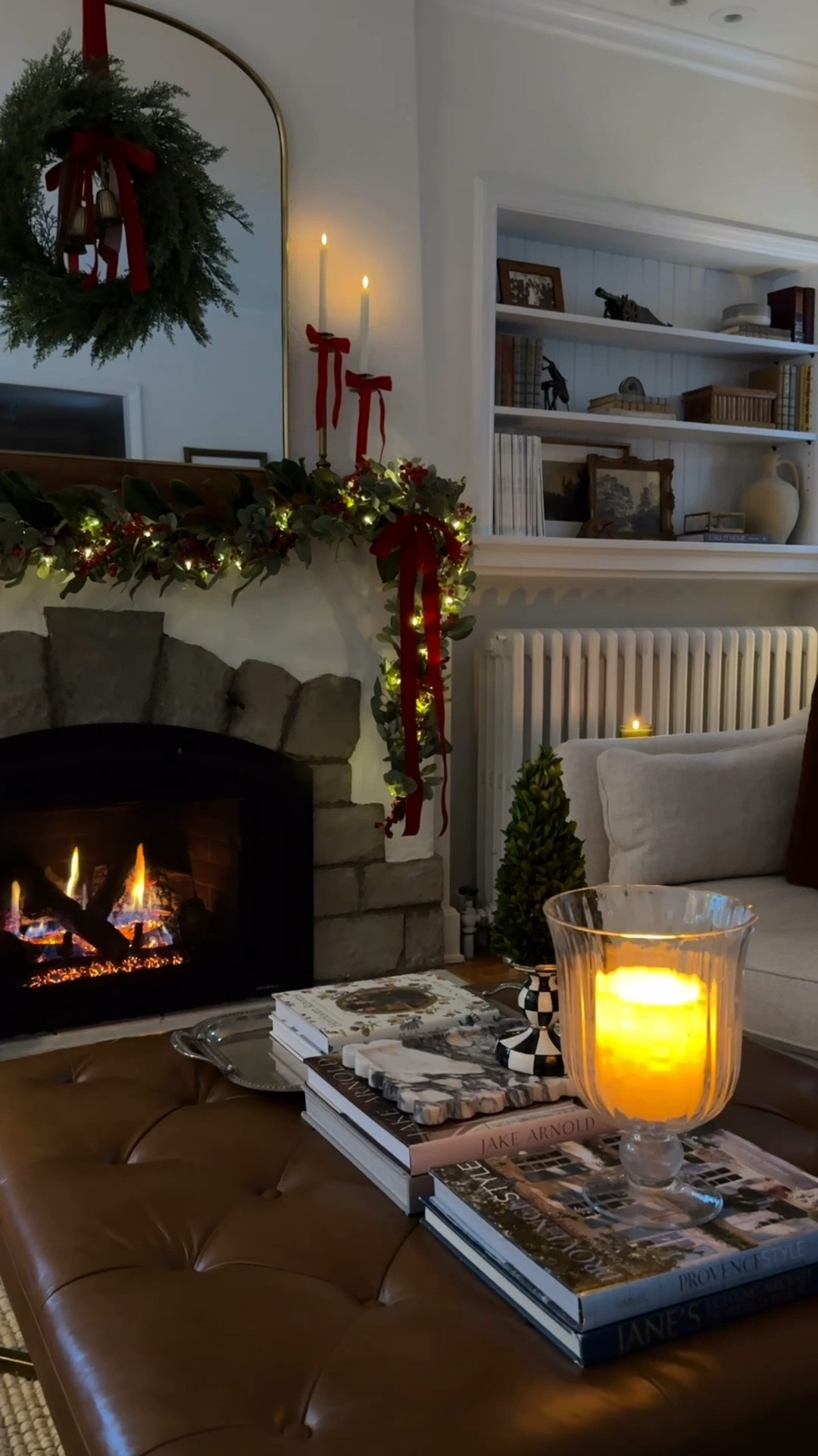 Classic Christmas living room. Linking everything I can, including the I used to hang the wreath and garland  

#LTKHome #LTKHoliday