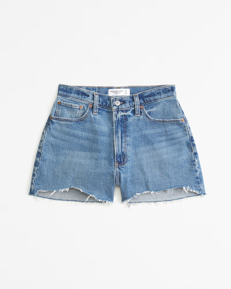 Women's Curve Love High Rise 4" Mom Short | Women's Bottoms | Abercrombie.com | Abercrombie & Fitch (US)
