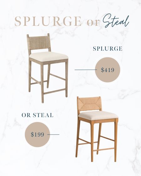 Great barstool dupe! This TJmaxx designer look for less is a great find! 

#LTKHome