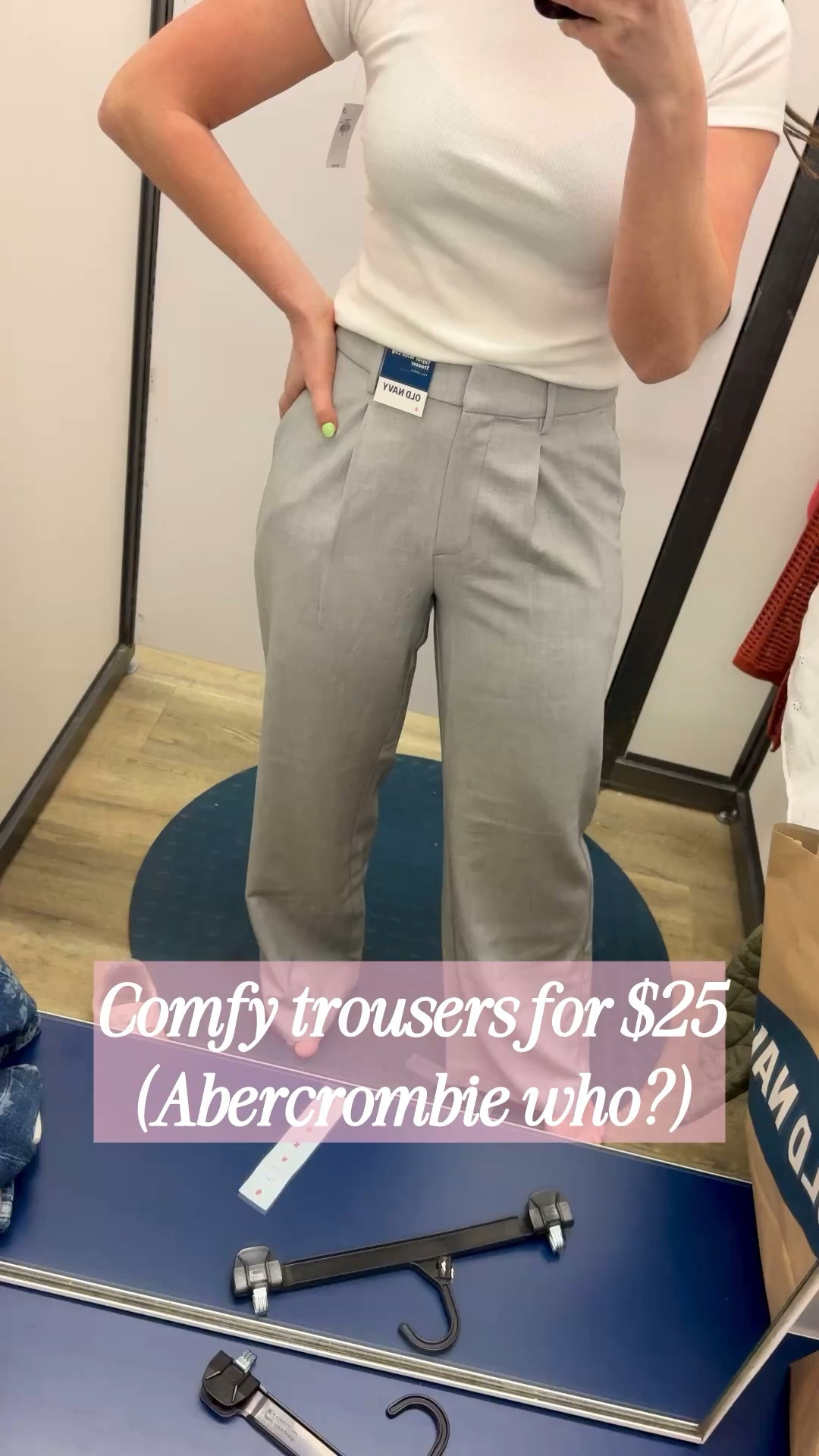 Perfect trousers from old navy. True to size and stretchy