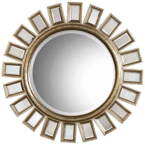 Uttermost Cyrus Sunburst Round 34" Wide Wall Mirror | Lamps Plus