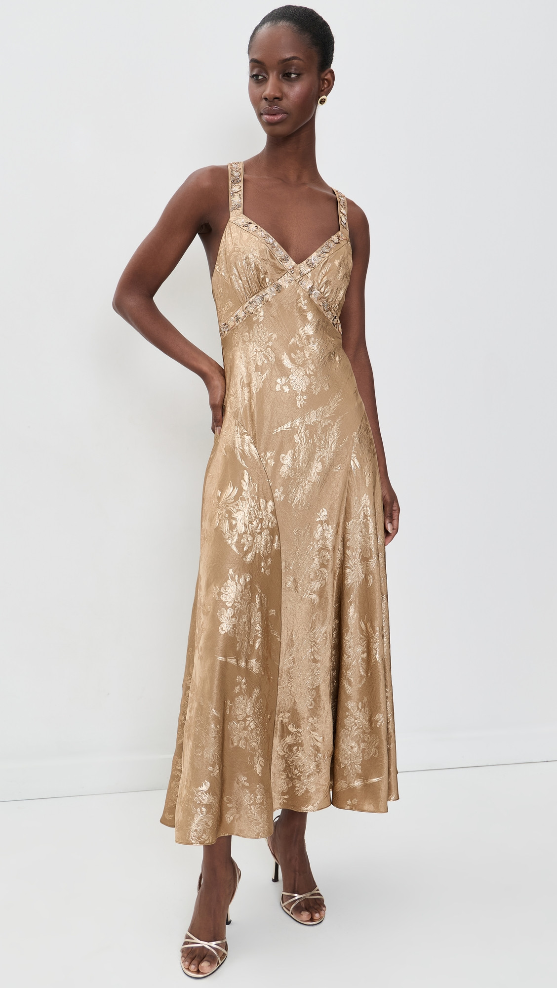 Cinq à Sept Gilded Peony Thalie Dress Golden Glow 8 | Shopbop