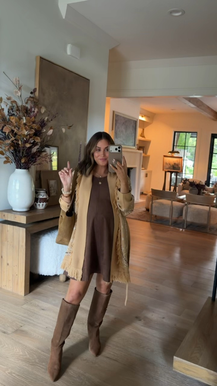 Wearing xs petite in suede mini dress + cardigan sweater is one size! Boots run tts (I have the taupe suede color). 

Fall dressing with Anthropologie 🤎 Sharing some of my favorite looks for the season, including elevated looks and statement pieces for fall. In love with all the rich tones, textures & trends for this season!

#LTKPetite #LTKSeasonal #LTKootd