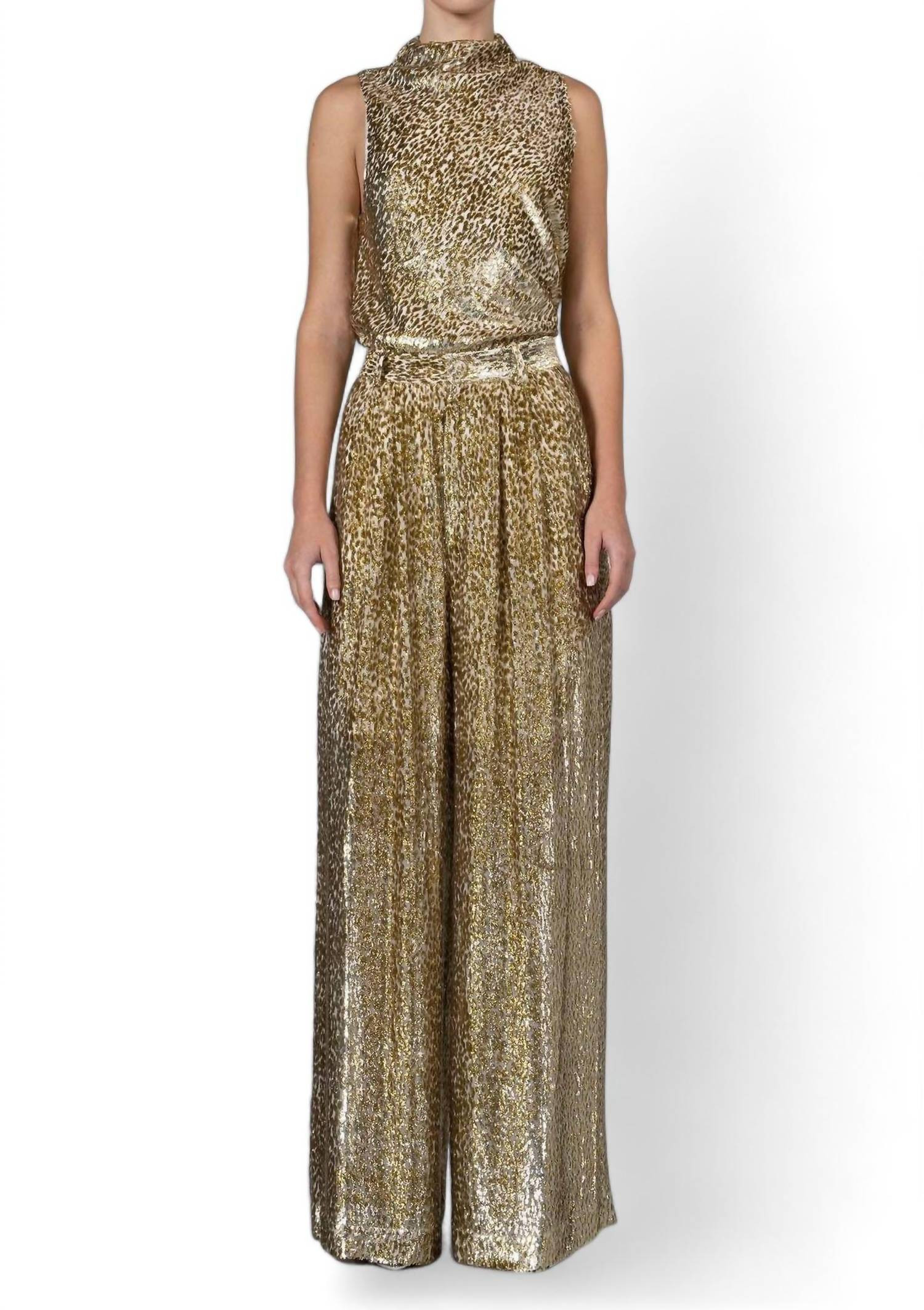 Claus Pant In Gold | Shop Simon