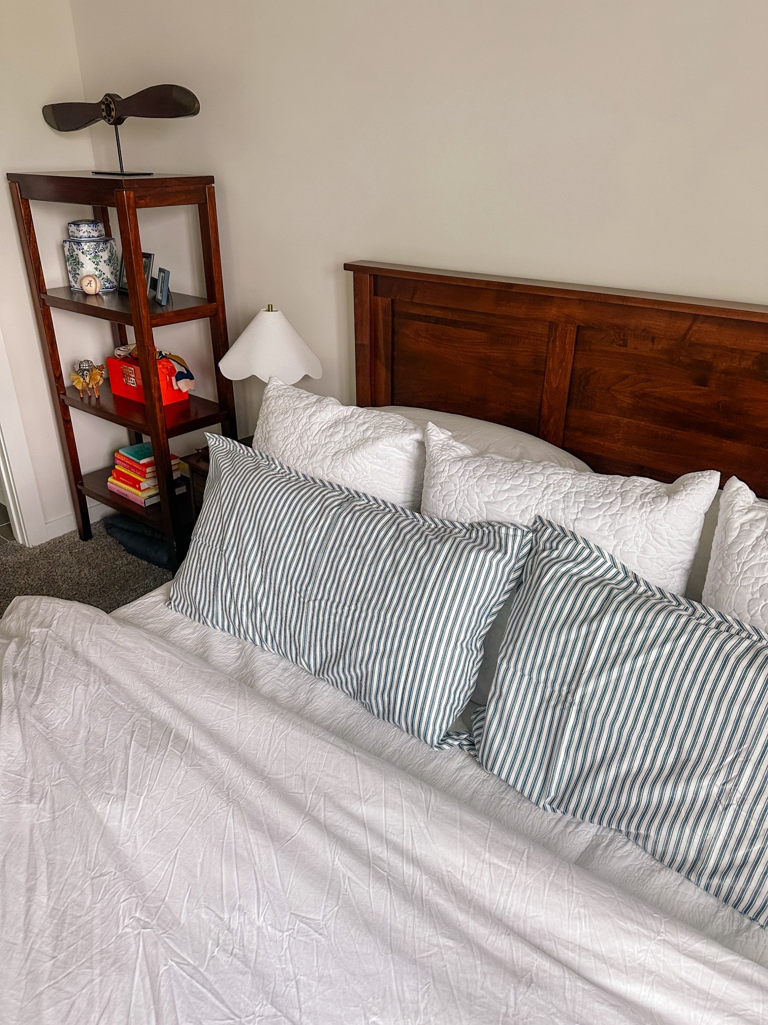 Bedding refresh for spring!! Loving the all white duvet & quilt…and these pillow shams were so sweet! Loved getting to do a little redecorating…it makes the whole room feel so fresh! 

#LTKHome