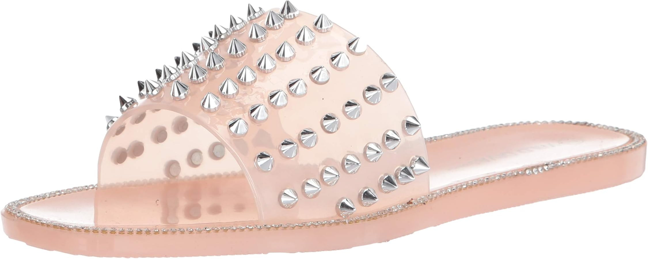 Wild Diva Womens Jelly flip Flop Rhinestone Slippers Sandals | Amazon (US)