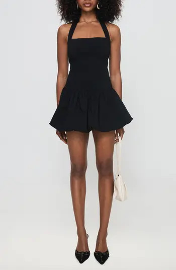 Gigli Bubble Hem Halter Minidress | Nordstrom
