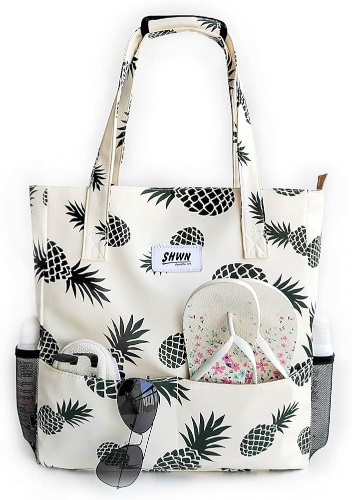 SHWN Original flower waterproof big bag shoulder bag, suitable for gym beach travel daily bag upg... | Amazon (US)