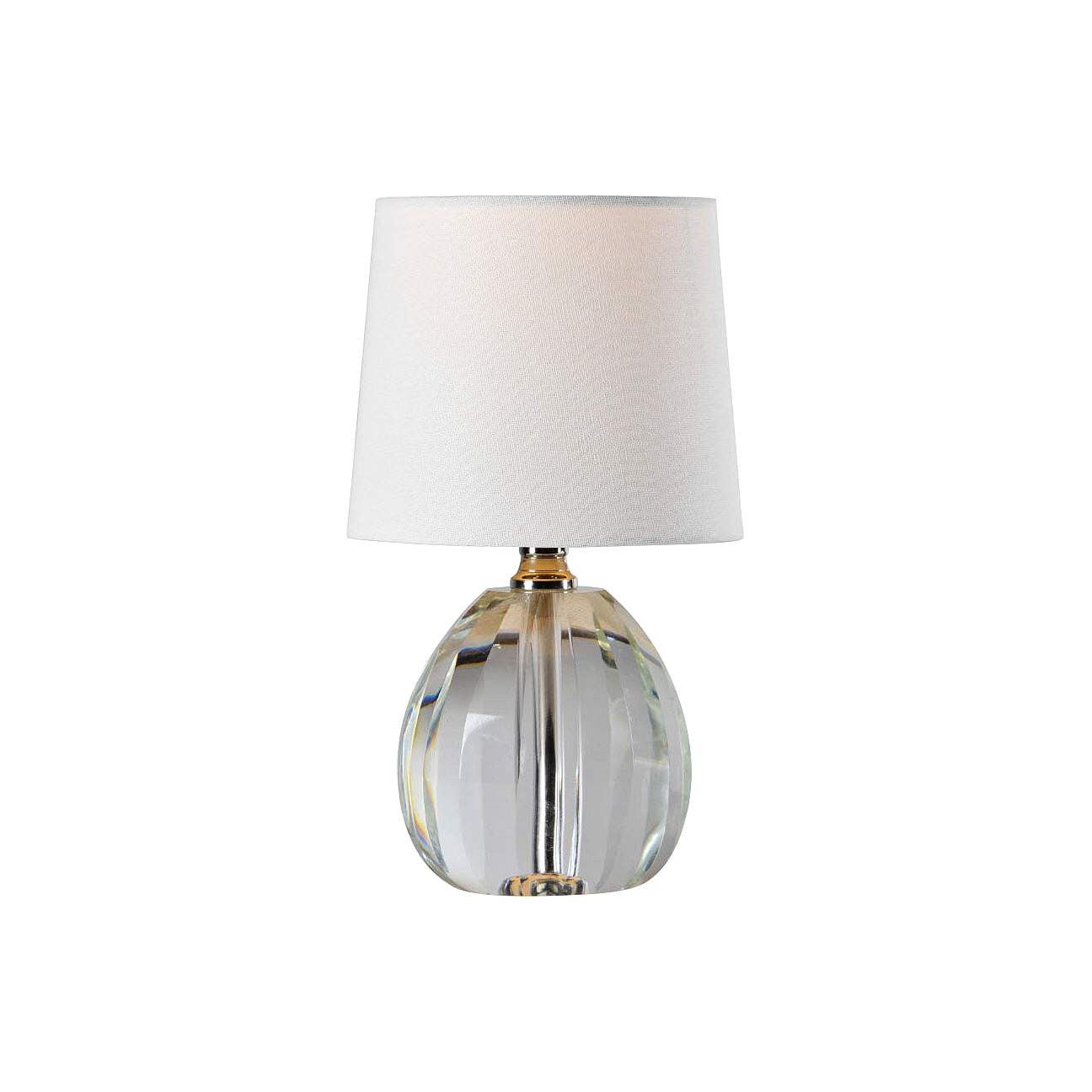 Renee 12" High Modern Clear Crystal Accent Table Lamp | Lamps Plus