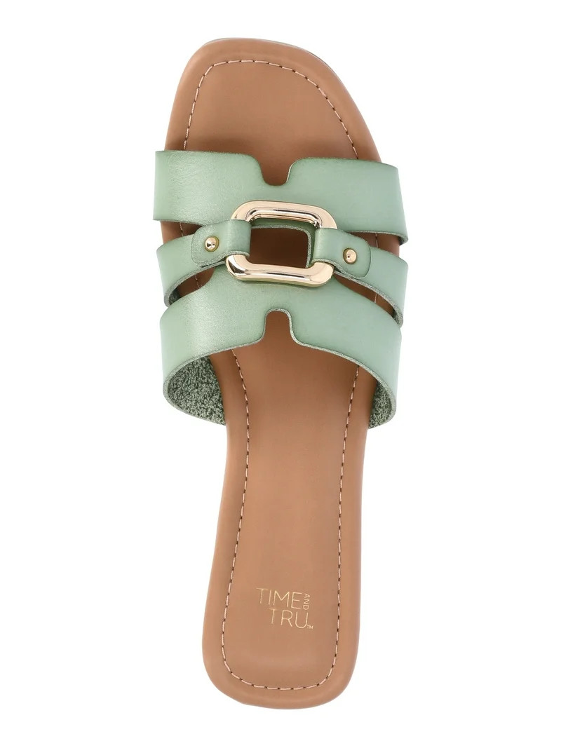 Time and Tru Women's Hardware Slide Sandals | Walmart (US)