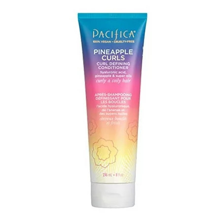 Pacifica Beauty Pineapple Curls Curl Defining Natural Conditioner For Curly Coily and Textured Hair Types Fresh Pineapple Scent Sulfate Free and Silicone Free 100% Vegan and Cruelty Free | Walmart (US)