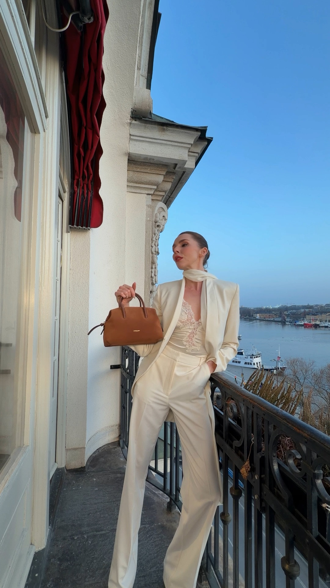 Neutral tailoring with soft textures 🤍

Cream tailored trousers (I’m wearing the tall length but I’ve linked regular too) paired with a satin-finish bodice with a lace V-neck for a little feminine detail. Layered with a cream peplum blazer and finished with suede nude slingback courts, a tan Stockholm bag, and a lightweight chiffon scarf.

Effortless, polished, and perfect for spring styling. ✨

#LTKStyle #NeutralOutfit #TailoredStyle #SpringOutfit #ClassicStyle

#LTKspring #LTKeurope #LTKuk