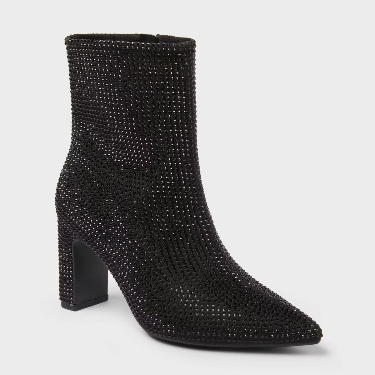 Women’s Gloria Low Shaft Heeled Rhinestones Boots with Memory Foam Insole – A New Day™ | Target