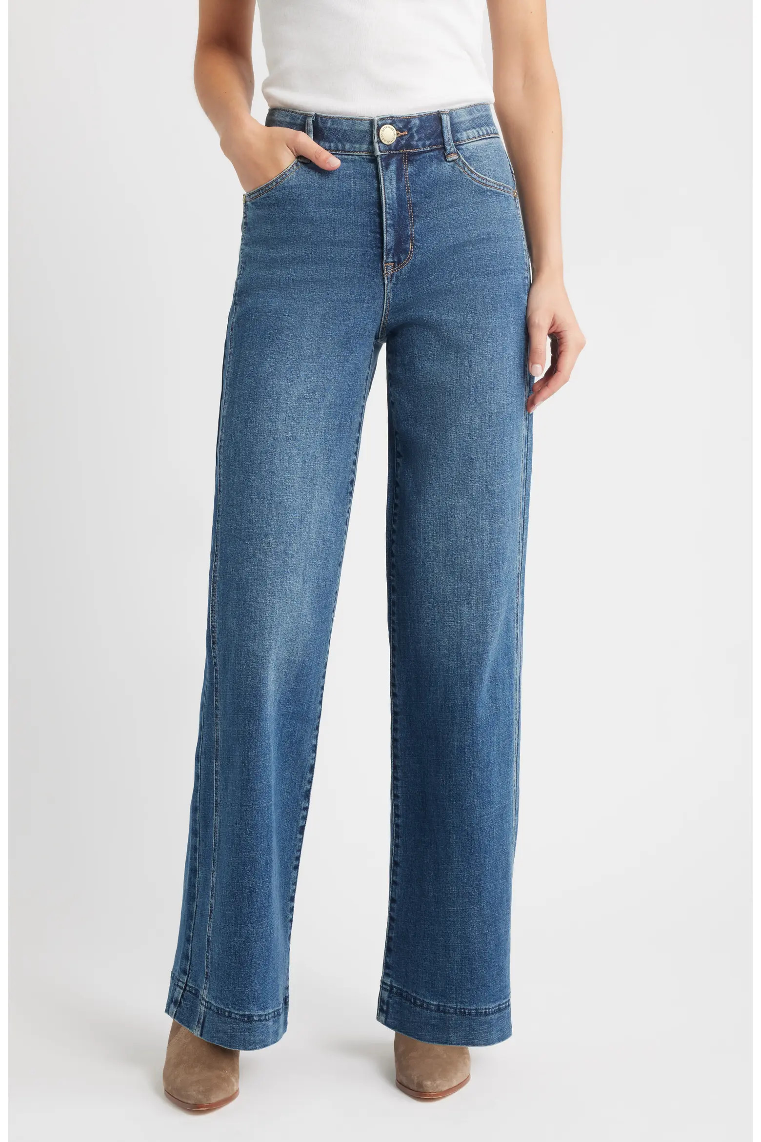 Wit & Wisdom Gracie Skyrise Wide Leg Jeans (Women) | Nordstrom | Nordstrom