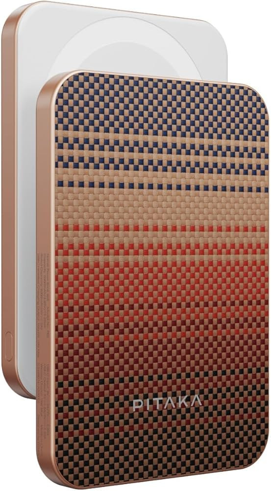 pitaka Portable Charger Power Bank Qi2, Ultra Slim 5000mAh MagSafe Battery Pack for iPhone 16/15/... | Amazon (US)