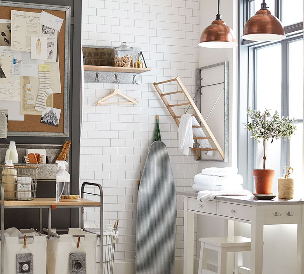 Galvanized Laundry Organization System | Pottery Barn (US)