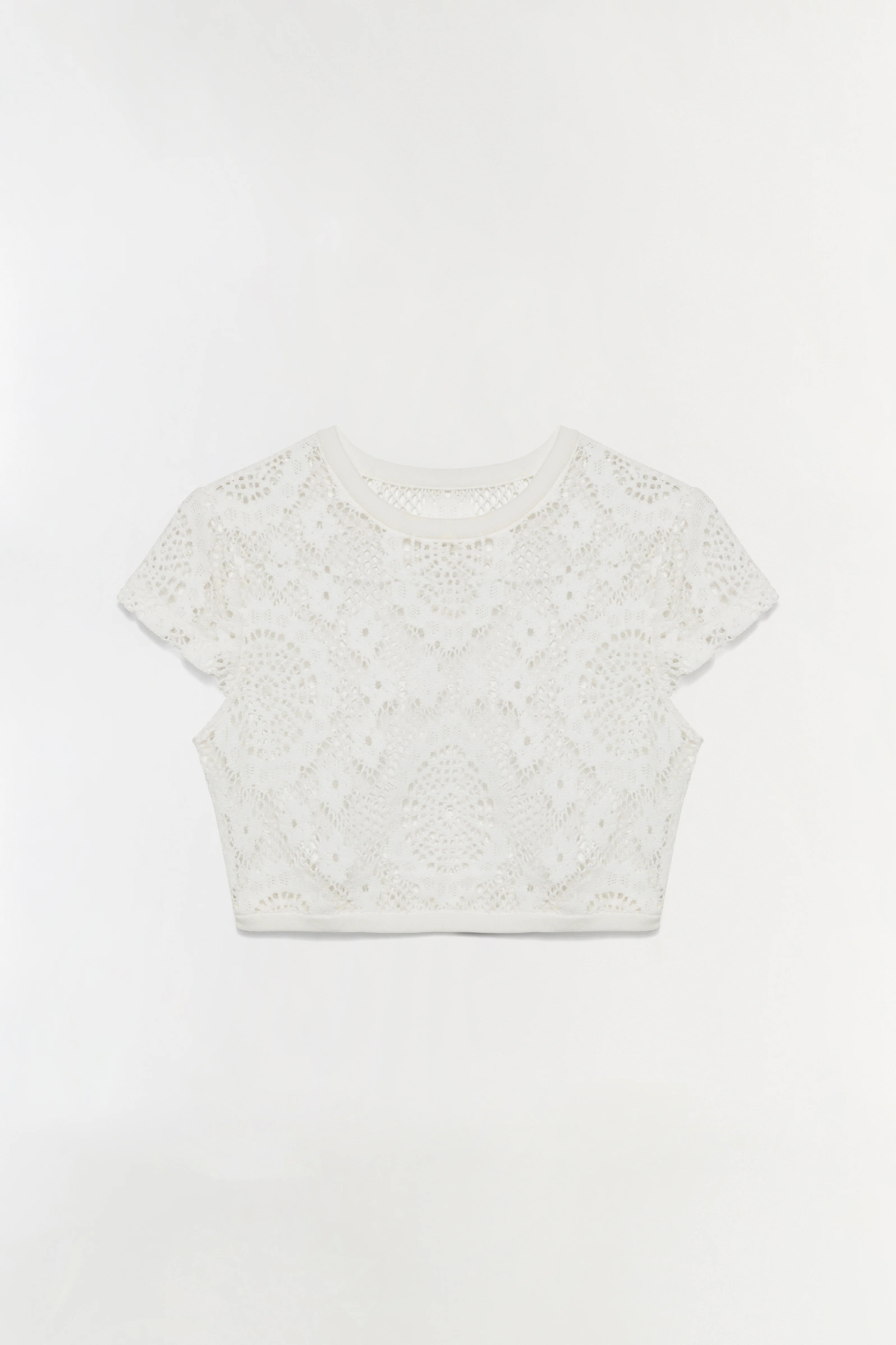 SIMKHAI Women's Lidie Lace Top in White, Size Medium | Simkhai
