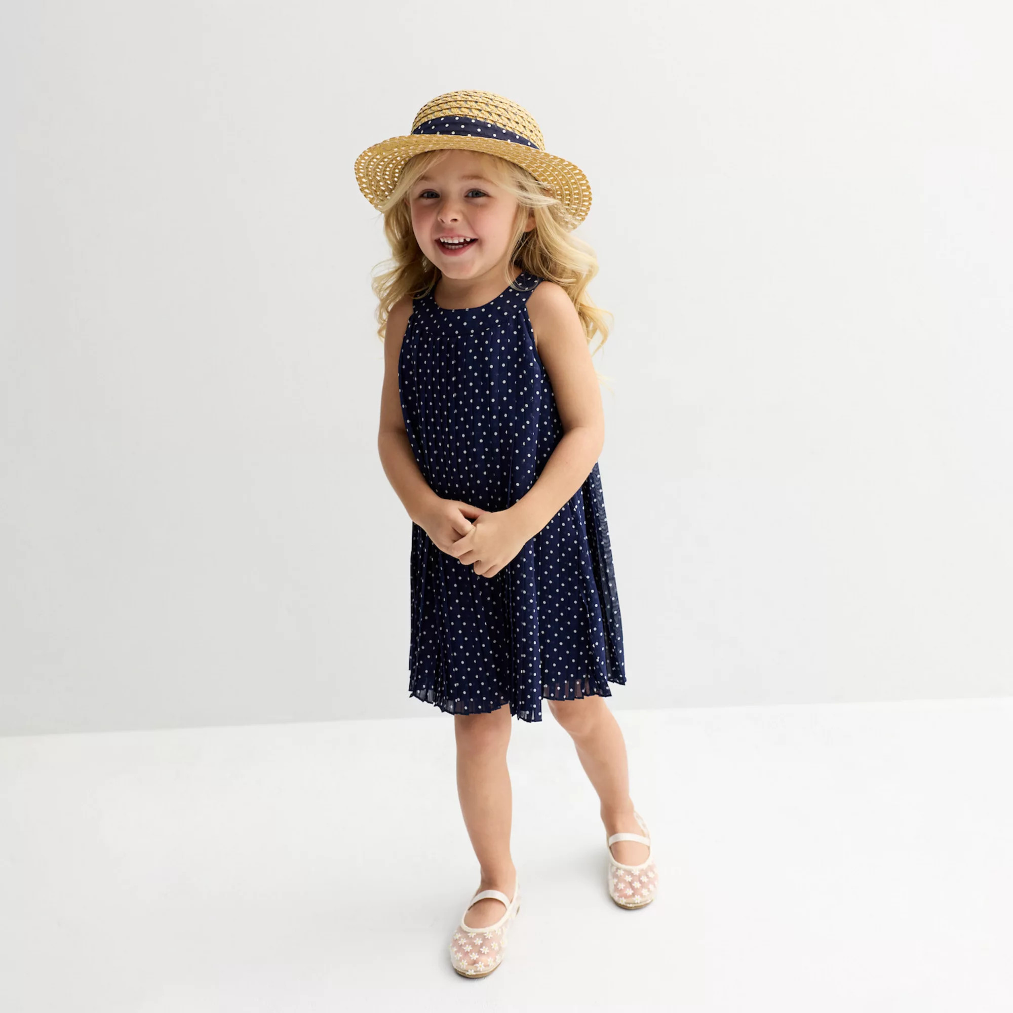 Baby & Toddler Girl Blueberi Boulevard Chiffon Dress & Hat Set | Kohl's