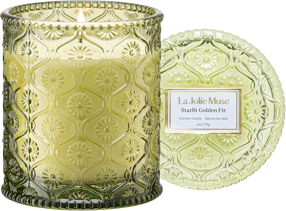 LA JOLIE MUSE Starlit Golden Fir Scented Candle, Christmas Holiday Candle Gifts, Winter Candles f... | Amazon (US)