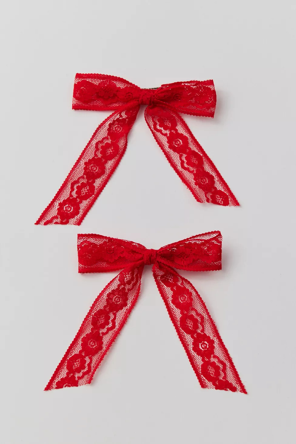 Mini Lace Hair Bow Clip Set | Urban Outfitters (US and RoW)