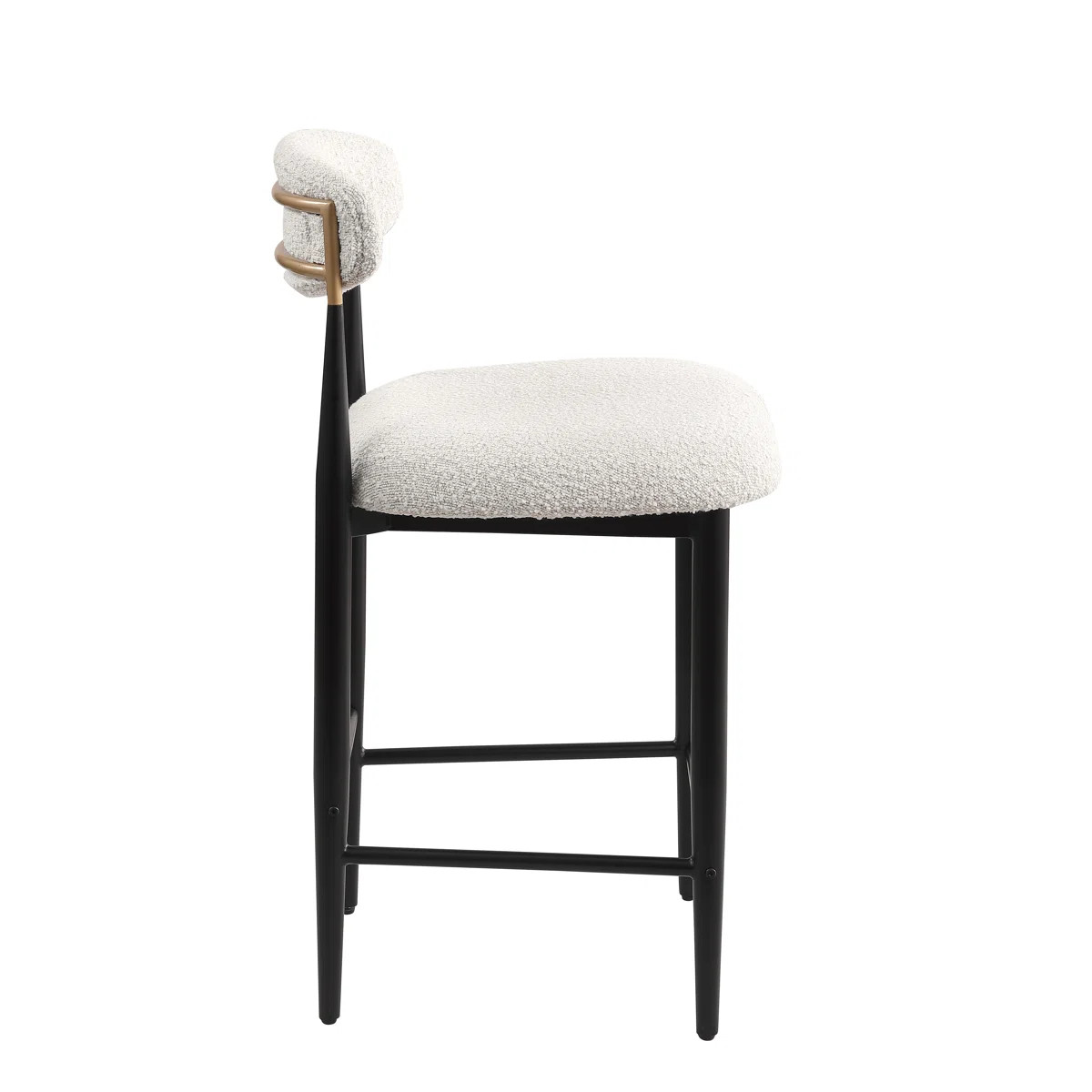 Ackley Amerson Upholstered 25.8'' Counter Stool with Metal Frame (Set of 2) | Wayfair North America