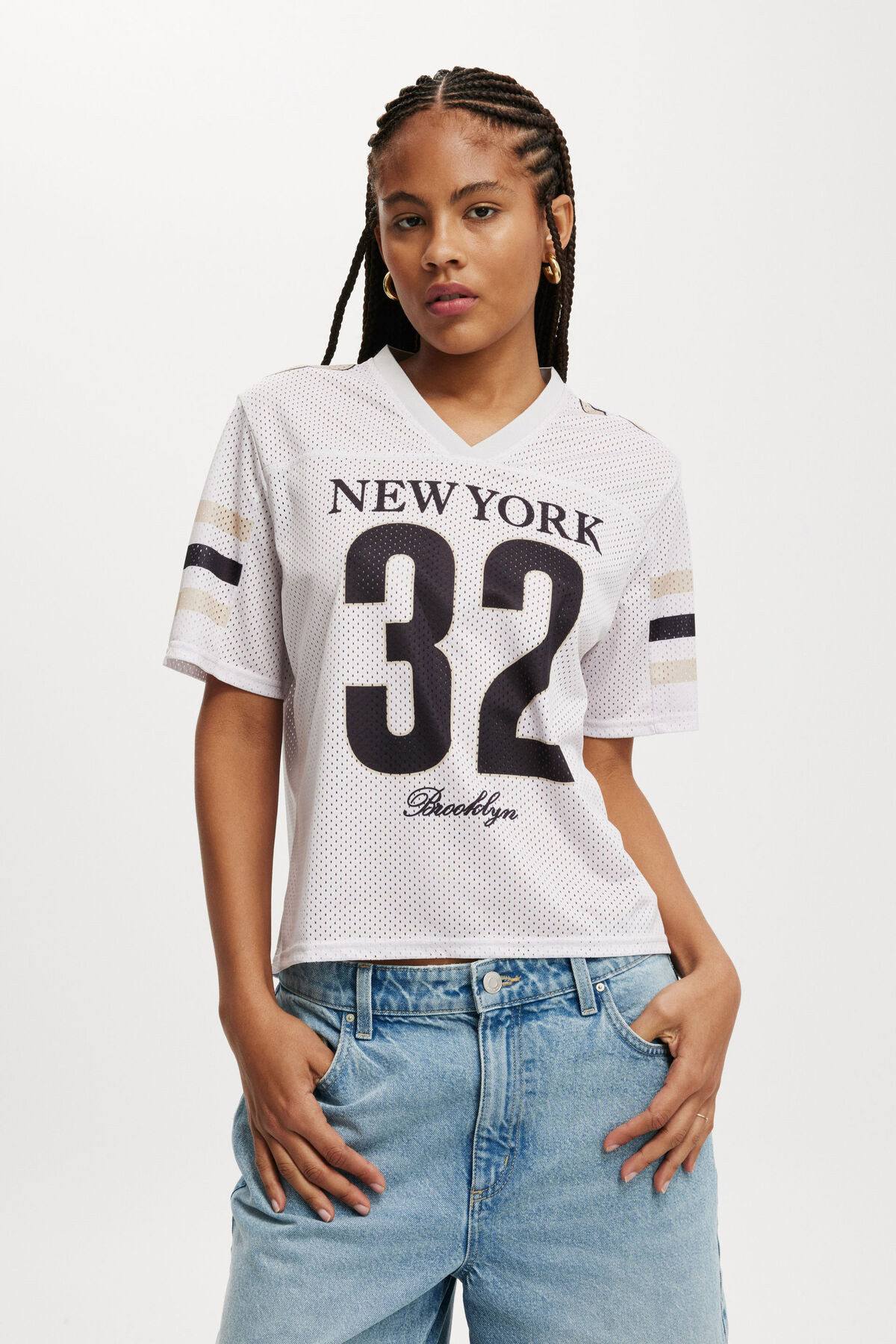 V Neck Regular Cropped Graphic Tee | Cotton On (ANZ)