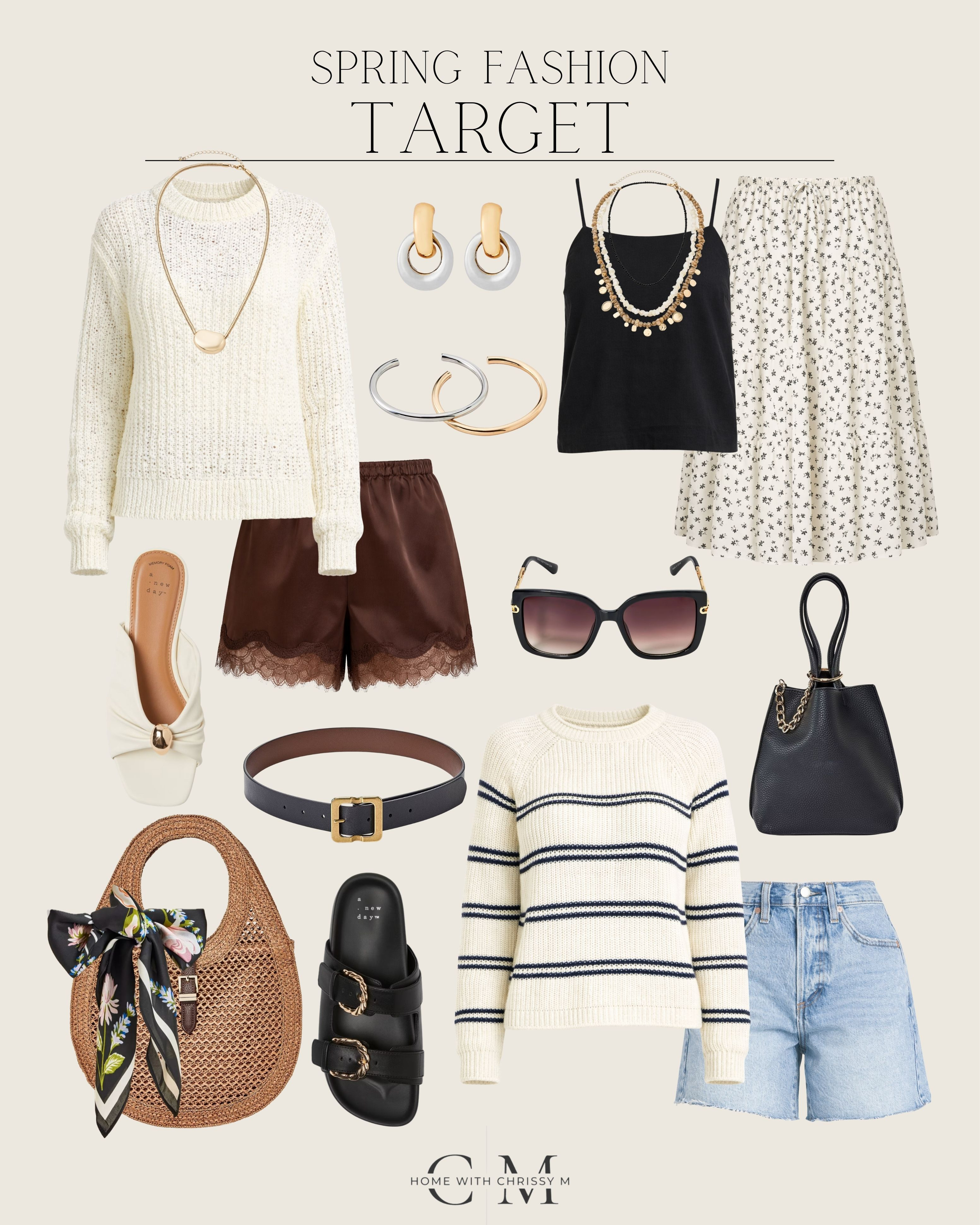 New Spring Outfits from Target!
 Lightweight Knit Sweaters / Flowy Midi Dresses / Linen Button-Up Shirts / Neutral Blazers / Wide-Leg Pants / Cropped Cardigans / Floral Dresses / Ribbed Tank Tops / Denim Jackets / Soft Pastel Tops / White Jeans / Relaxed Jumpsuits / Ballet Flats / Loafers & Mules / Neutral Sneakers / Strappy Sandals / Woven Handbags / Straw Totes / Crossbody Bags / Layered Gold Jewelry / Delicate Necklaces / Statement Earrings / Silk Hair Scarves / Oversized Sunglasses / Lightweight Spring Jackets
 

 

#LTKootd #LTKSeasonal