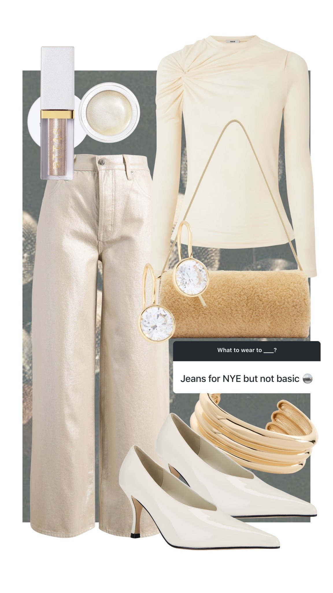 What to wear on NYE - Jean outfit but not basic!
#kathleenpost

New Year’s Eve outfit, all white, nye party 

#LTKSeasonal #LTKHoliday #LTKootd