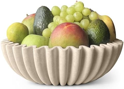 12" Extra Large Decorative Bowl – Decorative Fruit Bowl for Kitchen Counter, Modern Handmade Bo... | Amazon (US)