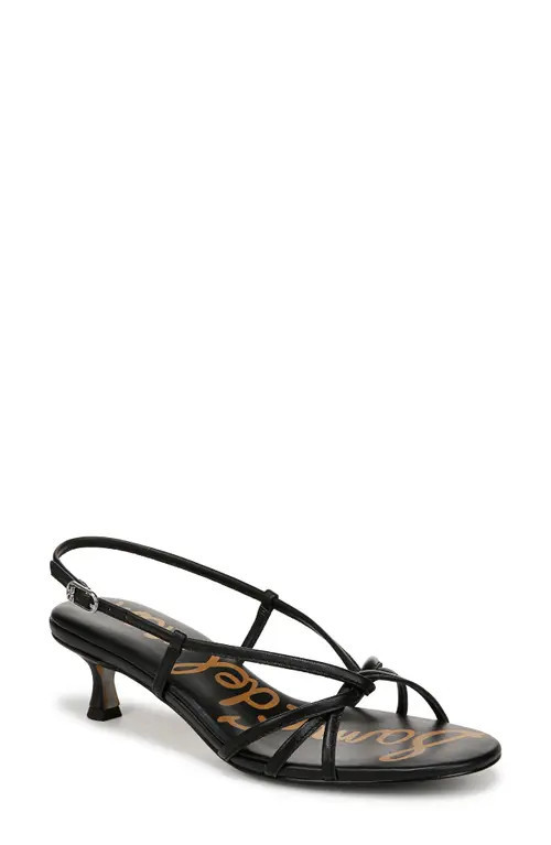 Sam Edelman Cressa Slingback Kitten Heel Sandal in Black at Nordstrom, Size 9.5 | Nordstrom