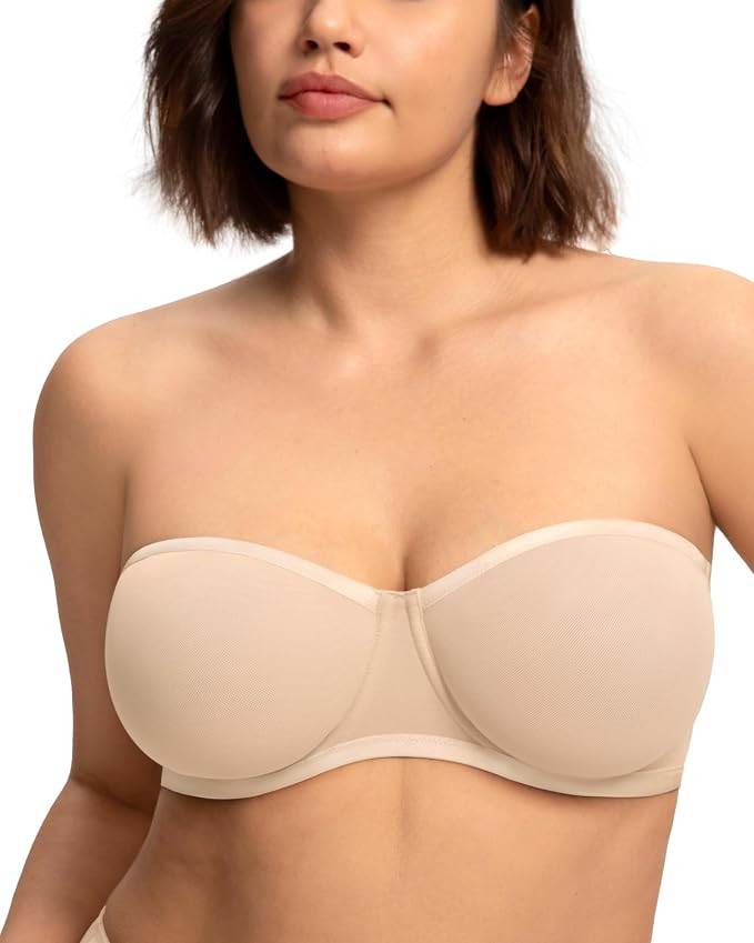 HSIA Strapless Bra for Large Breasts, Womens Bella Minimizer Balconette Bra | Amazon (US)