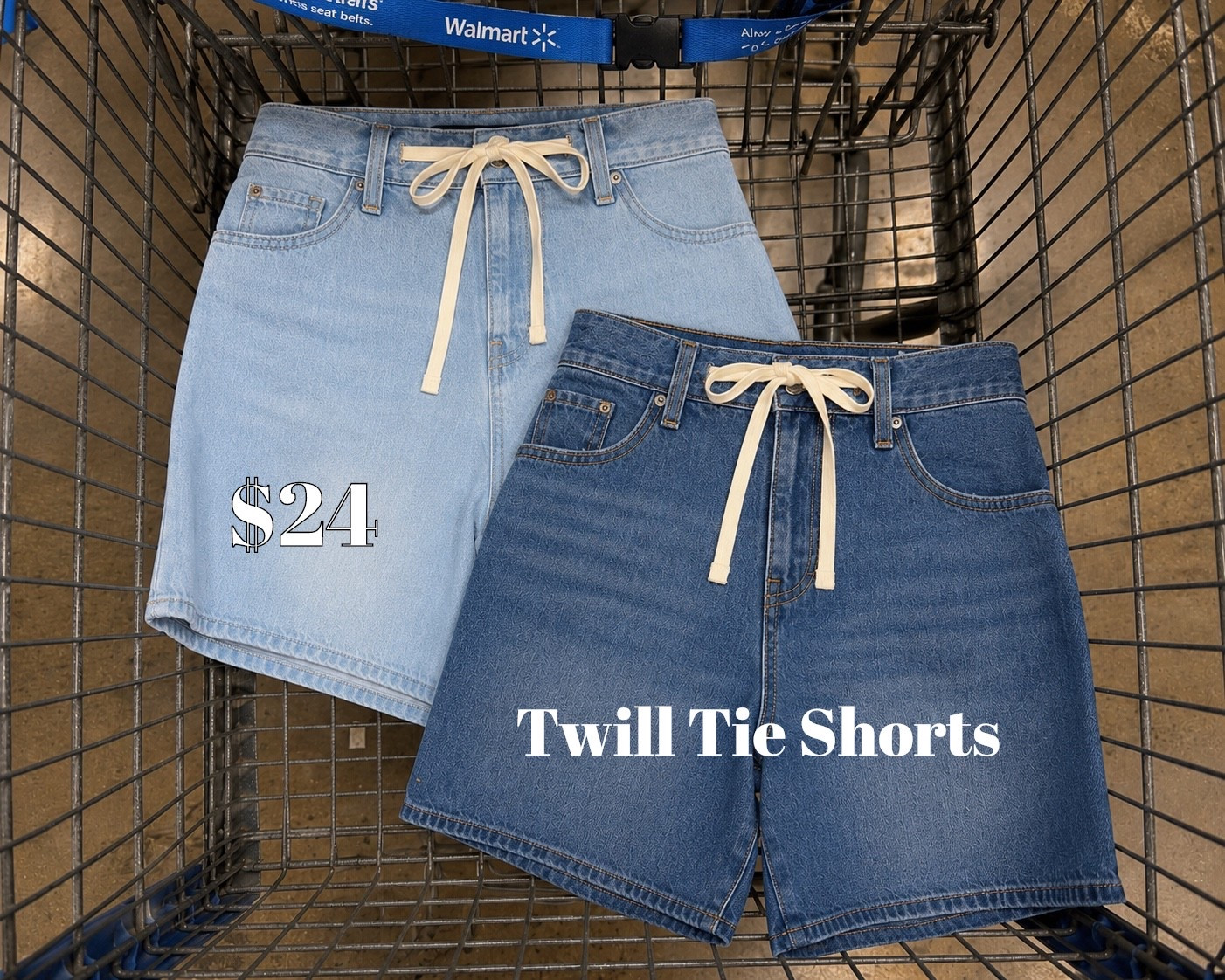 Twill tie shorts from Walmart that are affordable and mom-approved.

#LTKSeasonal #LTKOver40 #LTKmomlife