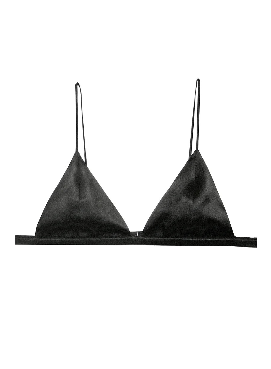 Black Luxe Triangle Bra | Fleur du Mal | Fleur du Mal