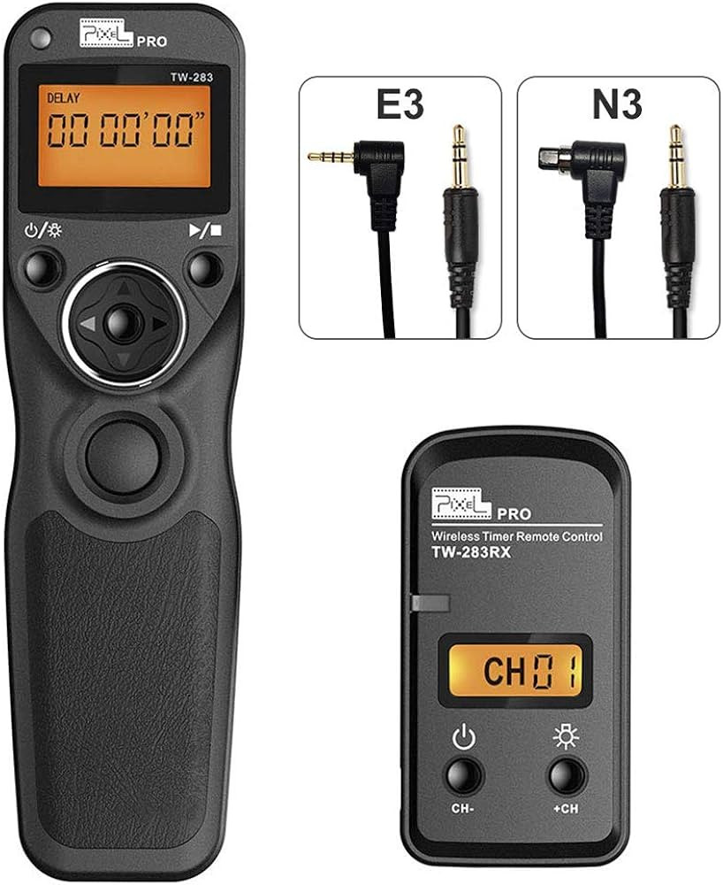 Remote Shutter Compatible for Canon, PIXEL Wireless Shutter Release Timer Remote Control E3/N3 Co... | Amazon (US)