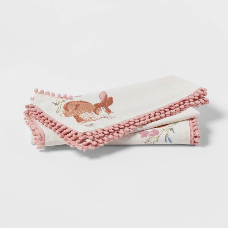 2pk Cotton Bunny Napkins - Threshold™ | Target